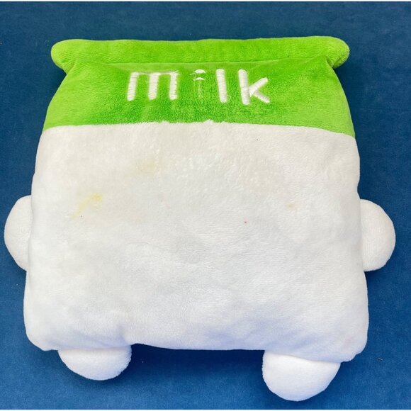 Rare Kawaii Green Plush Milk Carton Pillow 9x9 - Picture 4 of 6